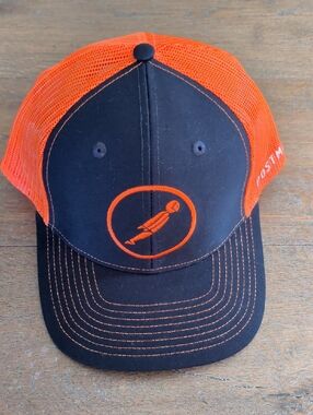 Black & Orange Trucker Hat with Diver Logo